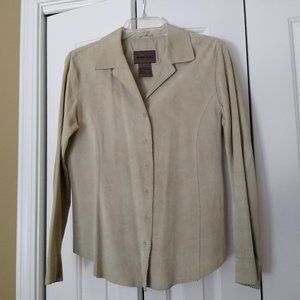 Women's Light Green Suede Jacket